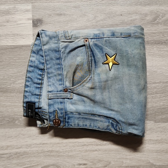 Men's Denim star patch jeans size 34 - Picture 3 of 3